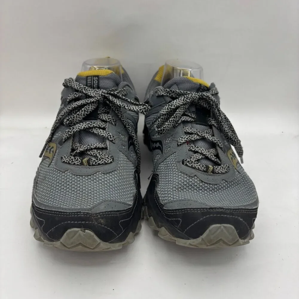 Saucony Excursion TR12 Mens 13 Gray Black Yellow Trail Running Shoes S20453
